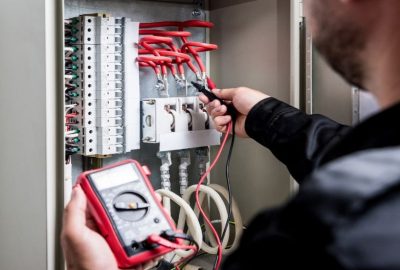 Electrician working project board in new jersey