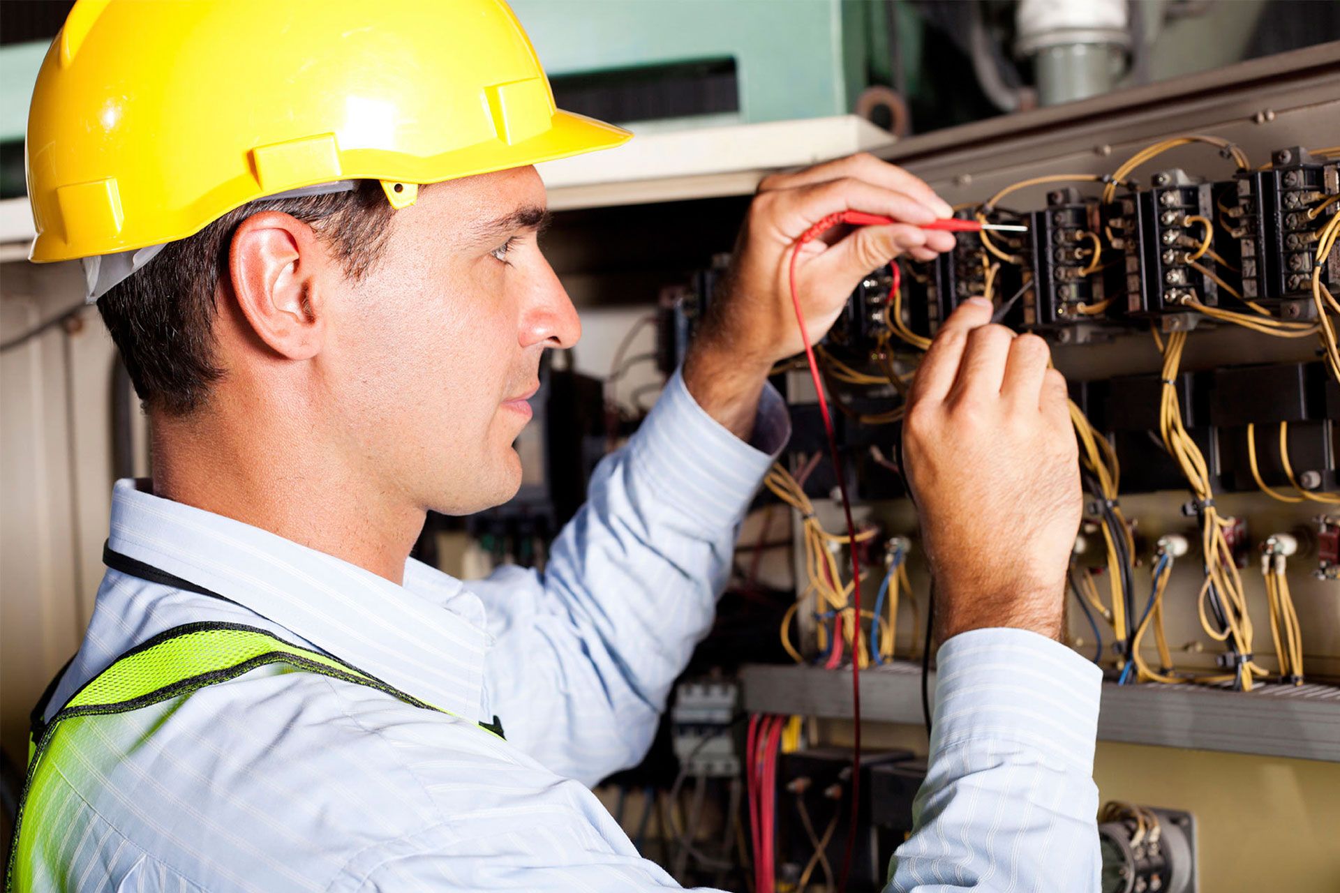 Electrician working project board Luminous llc